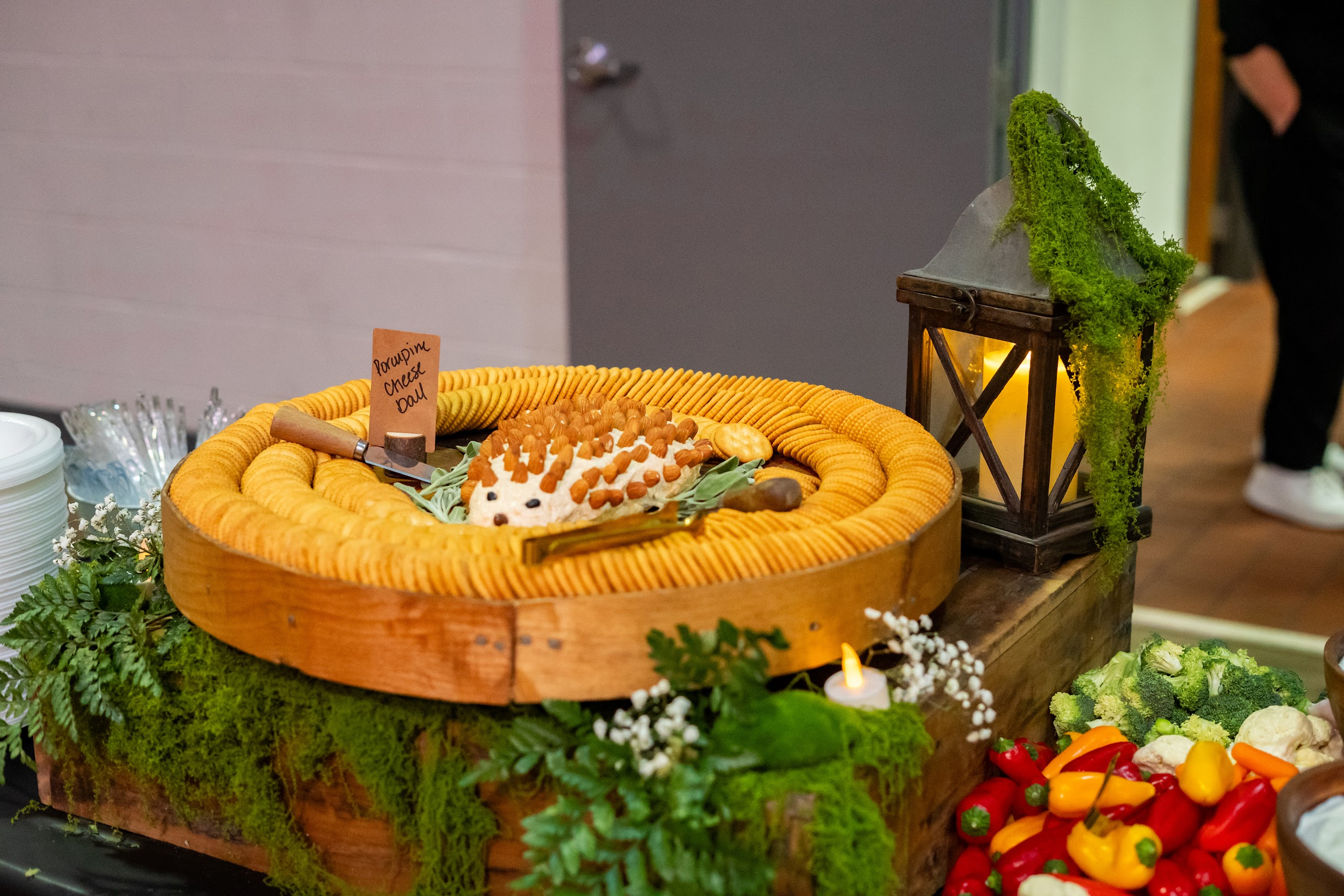 Baby shower outdoor camping catering setup by Tony + Co Catering Jacksonville - forest theme 09