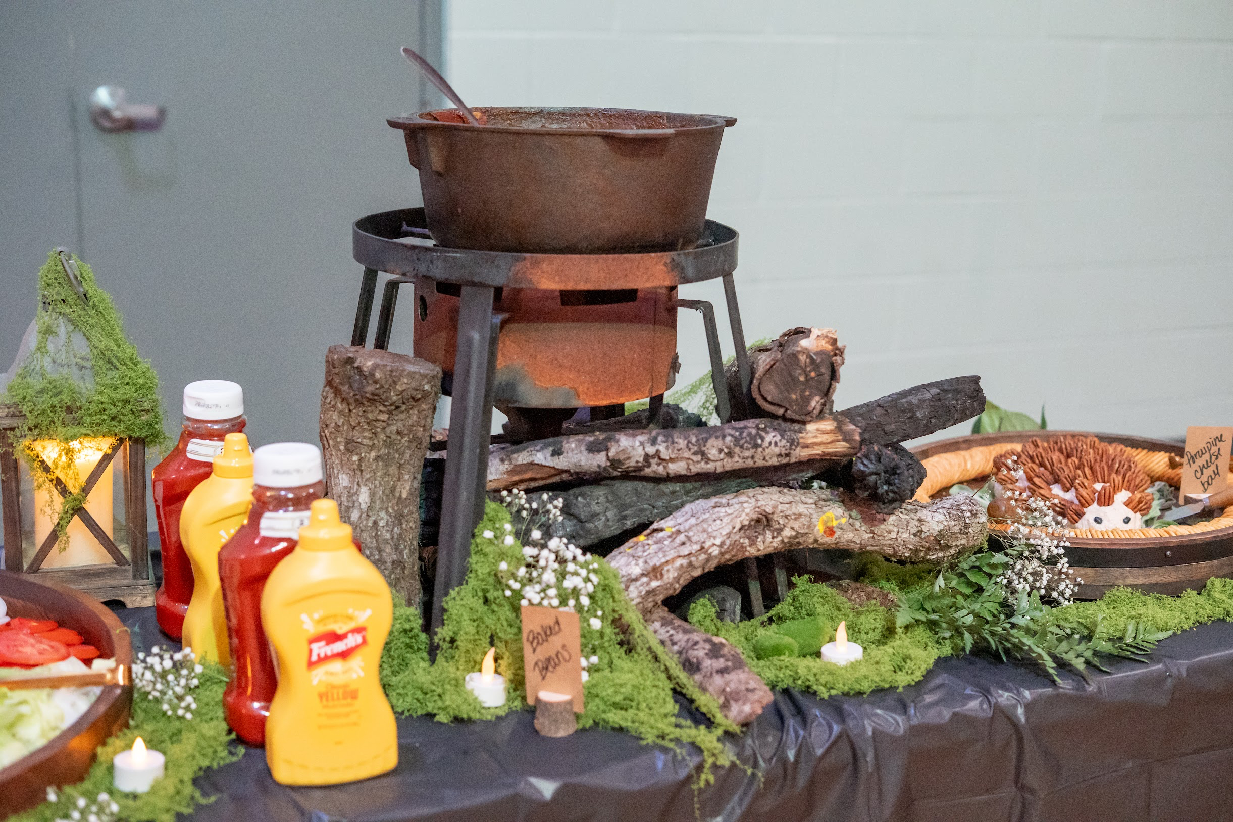 Baby shower outdoor camping catering setup by Tony + Co Catering Jacksonville - campsite theme 21