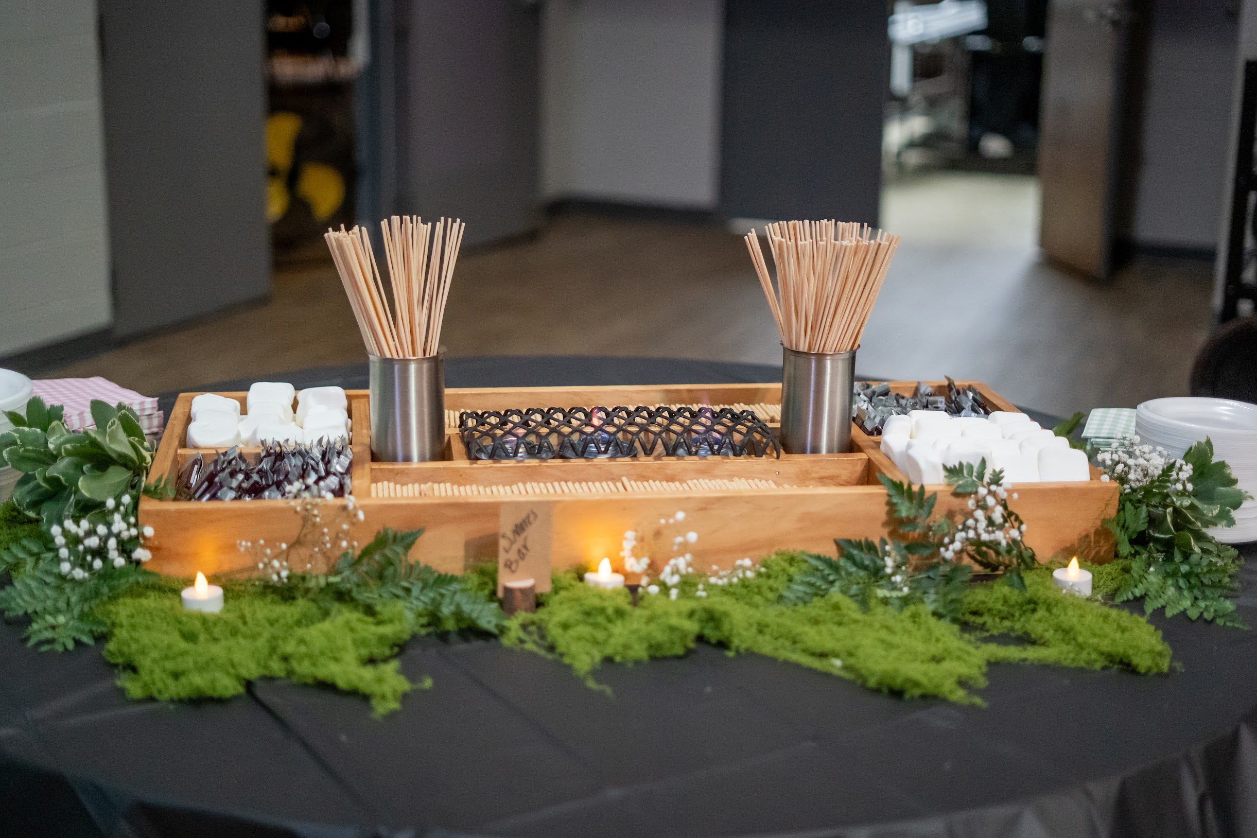 Baby shower outdoor camping catering setup by Tony + Co Catering Jacksonville - woodland celebration 24