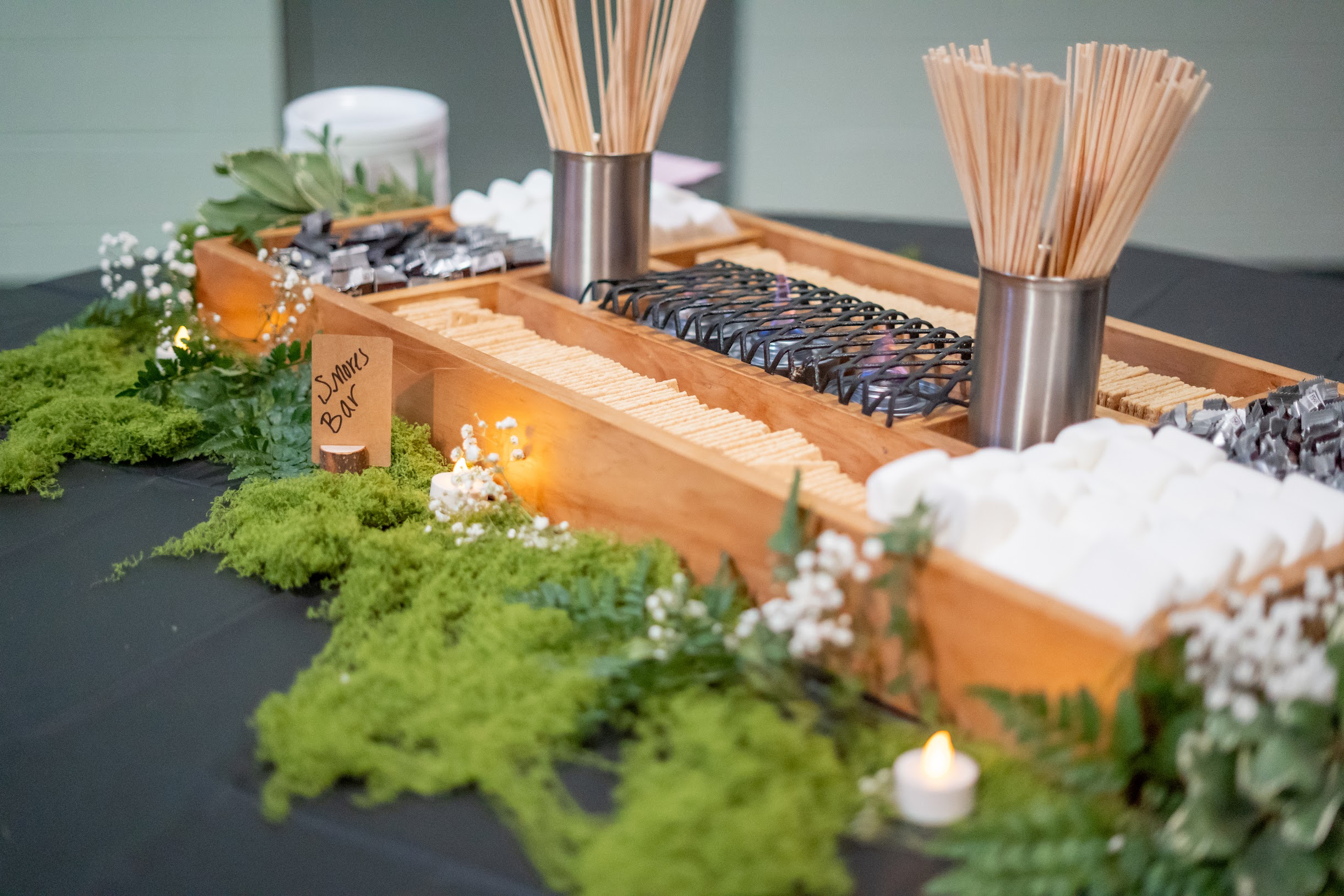 Baby shower outdoor camping catering setup by Tony + Co Catering Jacksonville - forest party 25