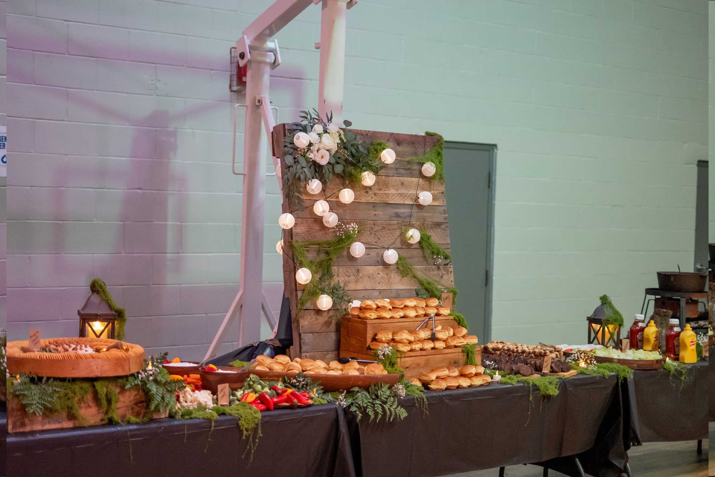 Baby shower outdoor camping catering setup by Tony + Co Catering Jacksonville - nature celebration 31