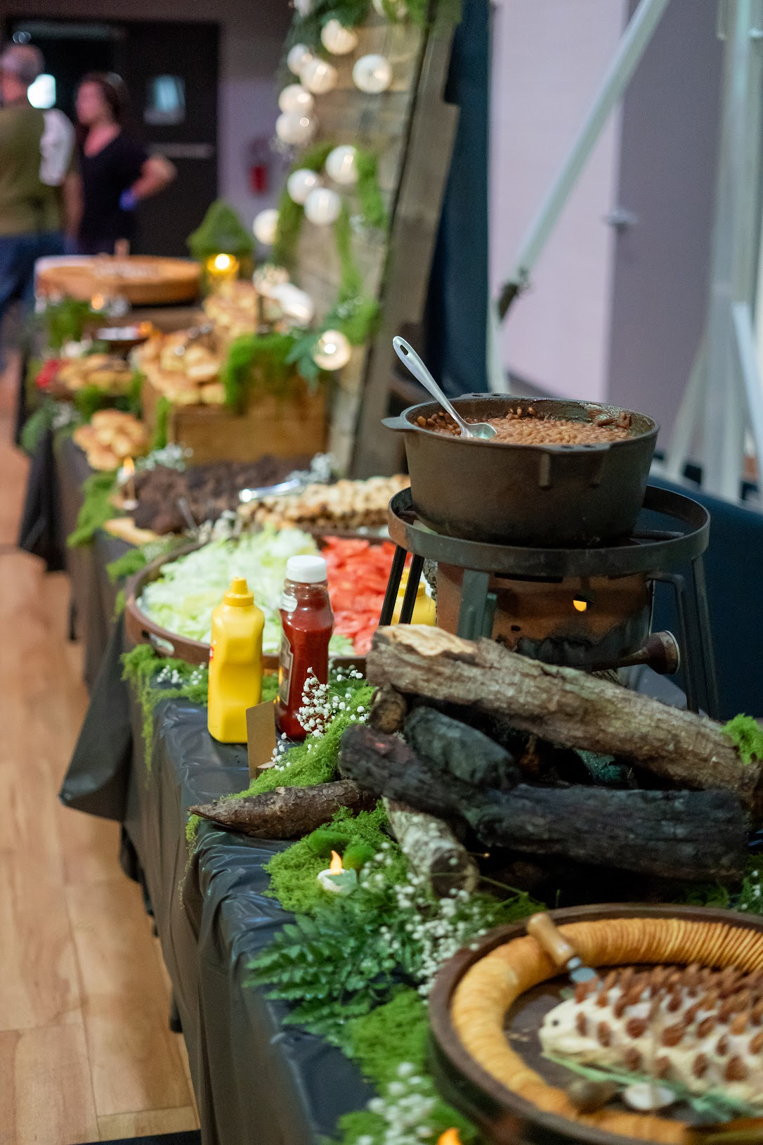 Baby shower outdoor camping catering setup by Tony + Co Catering Jacksonville - rustic setup 36
