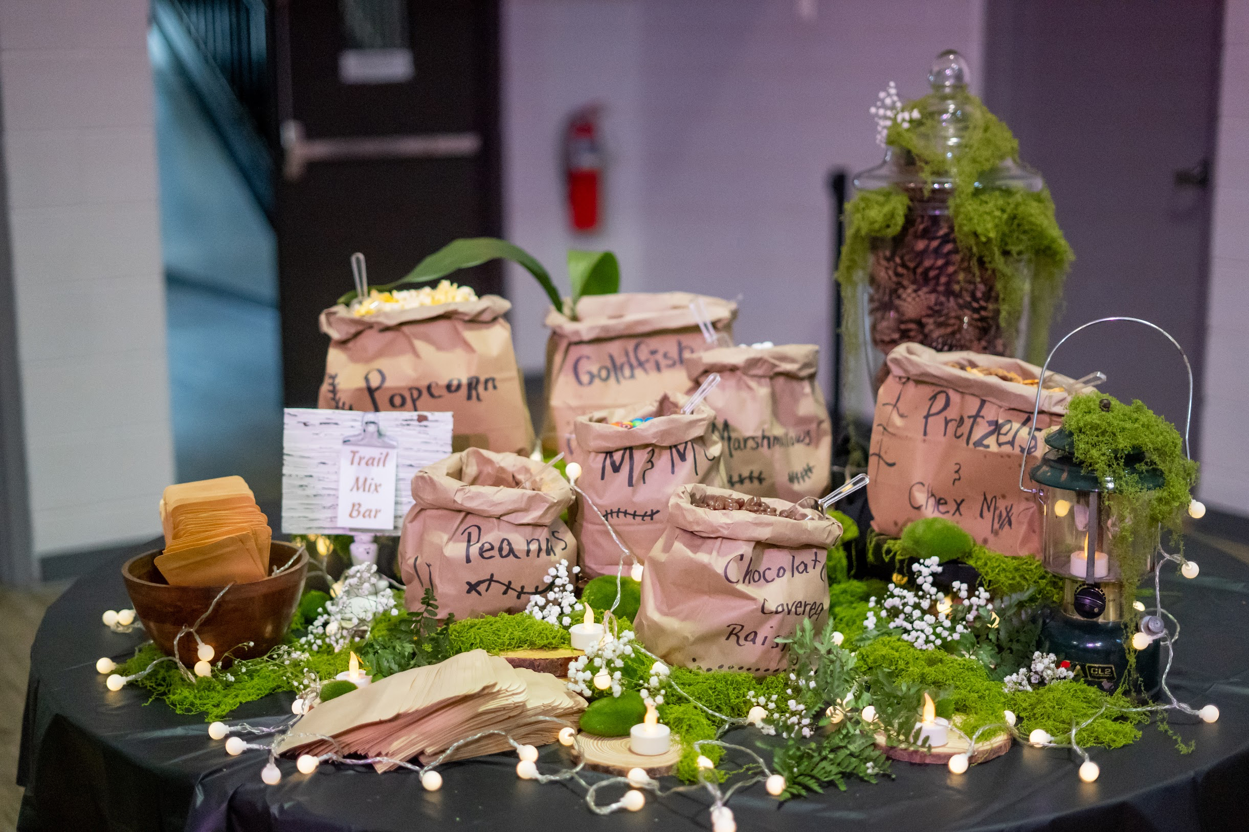 Baby shower outdoor camping catering setup by Tony + Co Catering Jacksonville - adventure theme 38